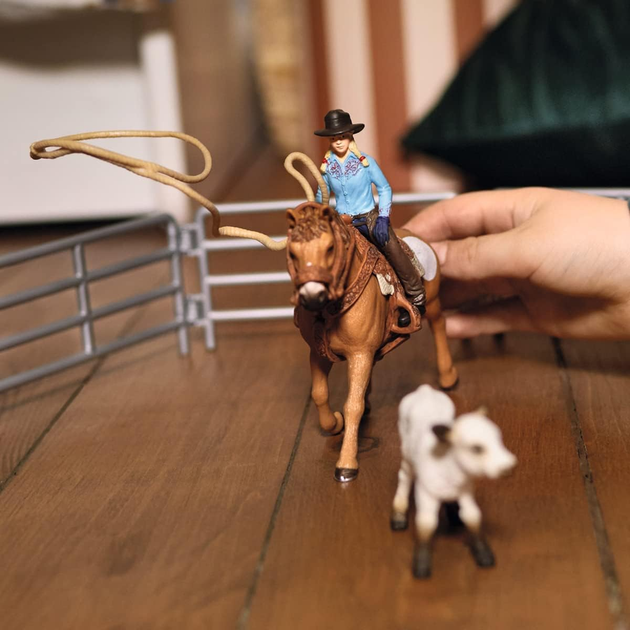 Zestaw do zabawy Schleich Team Roping with Cowgirl (4059433473048) - obraz 5