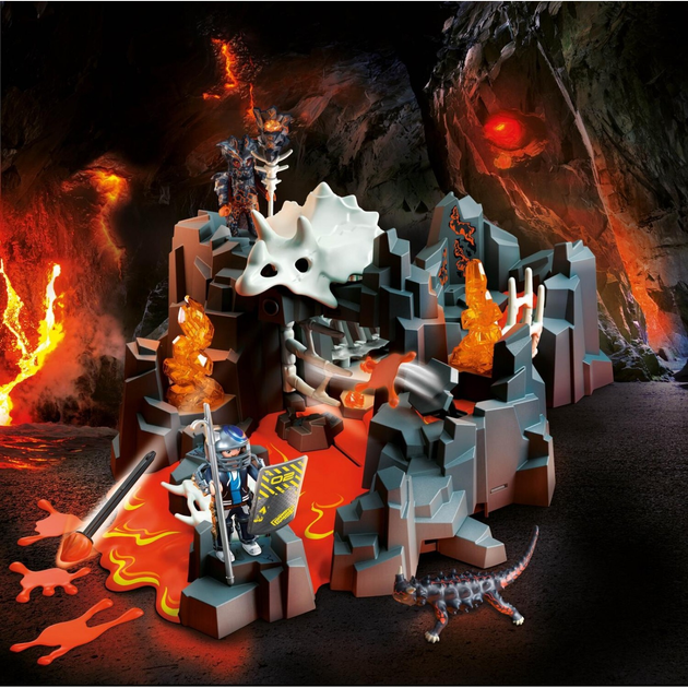 Zestaw do zabawy Playset Playmobil Dino Rise Lava Fountain Guardian (4008789709264) - obraz 3