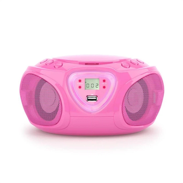 Бумбокс ФМ проигрыватель Auna Roadie CD (10029815) Fm USB Bt CD Розовый - изображение 5