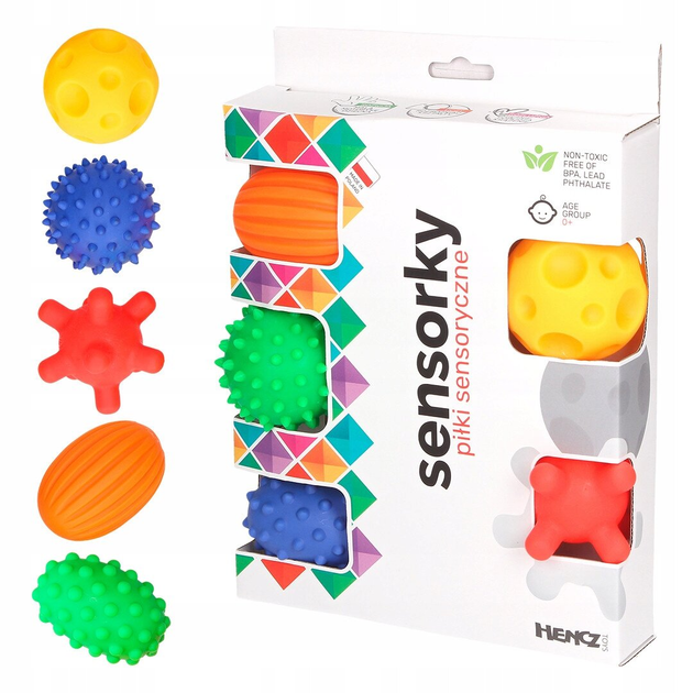 Zestaw piłek sensorycznych Hencz Toys 5 sztuk (5907784468758) - obraz 1