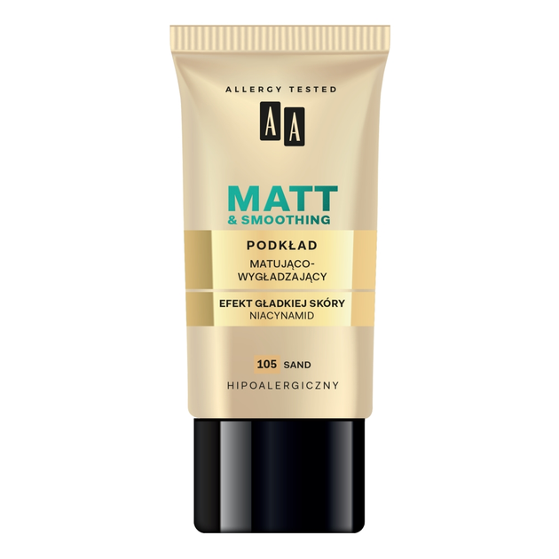 Podkład matujący AA Make Up Matt matująco-wygładzający 105 Sand 30 ml (5900116023205) - obraz 1