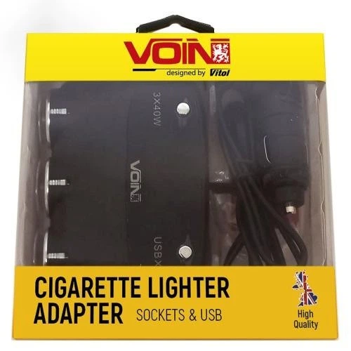 Разветвитель прикуривателя VOIN 3 выхода + 2USB 2400 mA 12/24V SC-3003 провод+вольтметр (SC-3003) - Фото 2 Разветвитель прикуривателя VOIN 3 выхода + 2USB 2400 mA 12/24V SC-3003 провод+вольтметр (SC-3003) - изображение 2