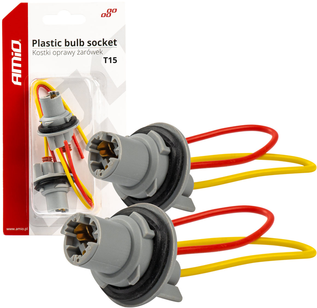 Цоколь кубический для лампочки Amio T15 W16W W5W (03049) (030493 ...