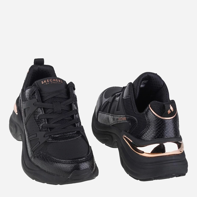 Sneakersy damskie na platformie do kostki Skechers Hazel-Faye 177576-BBK 38 (8US) 25 cm Czarne (196989735719) - obraz 2