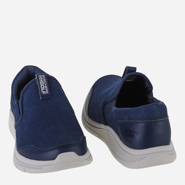 Чоловічі сліпони Skechers Go Golf Arch Fit Walk 214035-NVGY 43.5 Сині (195969459621) - зображення 4
