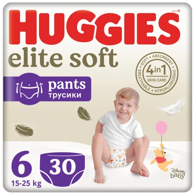Подгузники Huggies Extra Care Pants 6 15-25 кг 30 шт (5029053582436) - Фото 1 Подгузники Huggies Extra Care Pants 6 15-25 кг 30 шт (5029053582436) - изображение 1