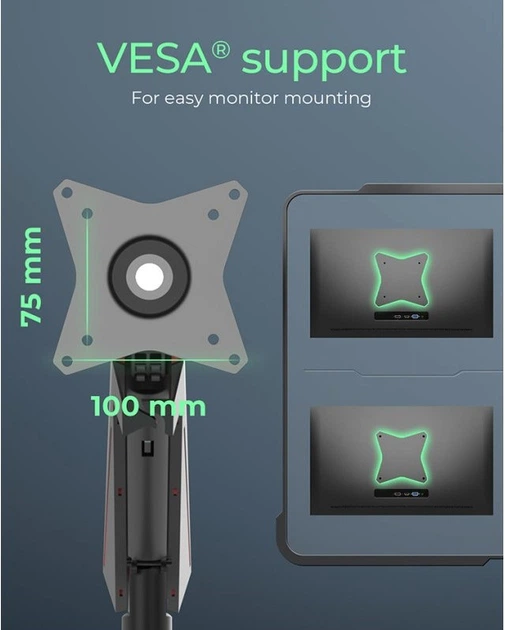 Uchwyt biurkowy Icy Box IB-MSG303BL-T Black (4250078172031) - obraz 12