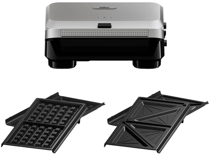 Opiekacz do kanapek BRAUN Snack Maker 5 SM5005 (SM5005SILVBK) - Zdjęcie 1 Opiekacz do kanapek BRAUN Snack Maker 5 SM5005 (SM5005SILVBK) - obraz 1