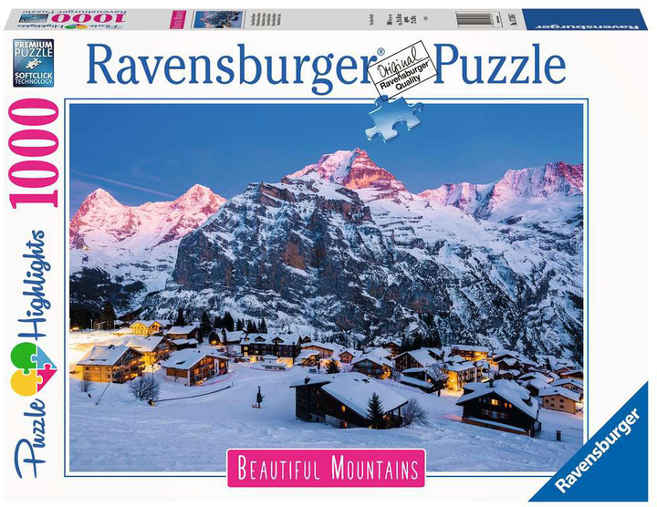 Puzzle Ravensburger Bernese Oberland Murren 1000 elementów (4005556173167) - obraz 1