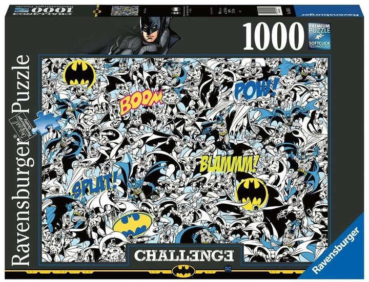 Puzzle Ravensburger Challange Batman 1000 elementów (4005556165131) - obraz 1