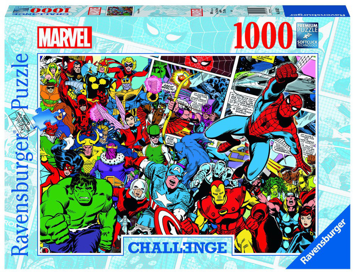 Puzzle Ravensburger Challange Marvel 1000 elementów (4005556165629) - obraz 1