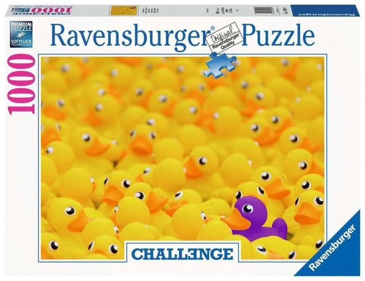 Puzzle Ravensburger Challenge Kaczuszki 1000 elementów (4005556170975) - obraz 1