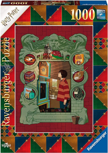 Puzzle Ravensburger Harry Potter w rodzinie Weasleyow 1000 elementów (4005556165162) - obraz 1