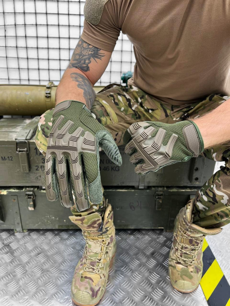 Тактичні рукавички M-Pact Tactical Gloves Olive XL - изображение 1