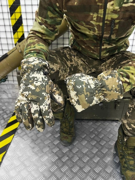 Тактичні рукавички Tactical Gloves Піксель S - зображення 1
