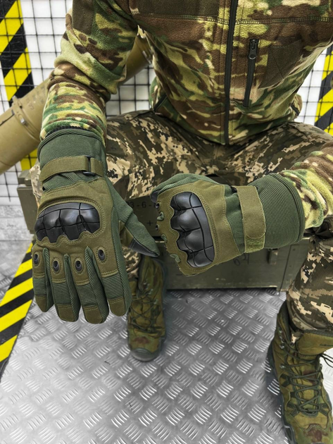 Тактичні рукавички зимові Tactical Gloves Olive XL - зображення 1