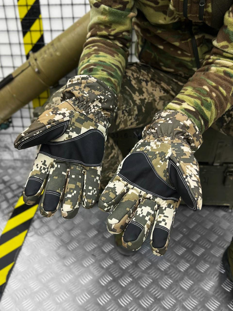 Тактичні рукавички Tactical Gloves Піксель XXL - зображення 1