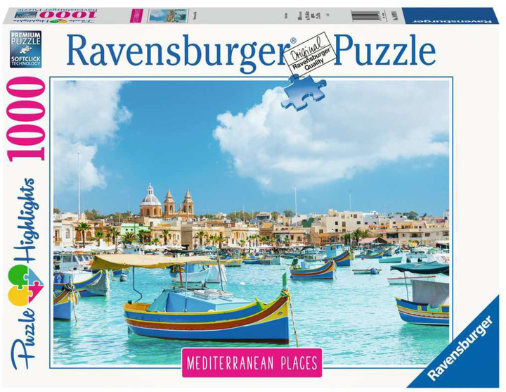 Puzzle Ravensburger Śródziemnomorska Malta 1000 elementów (4005556149780) - obraz 1