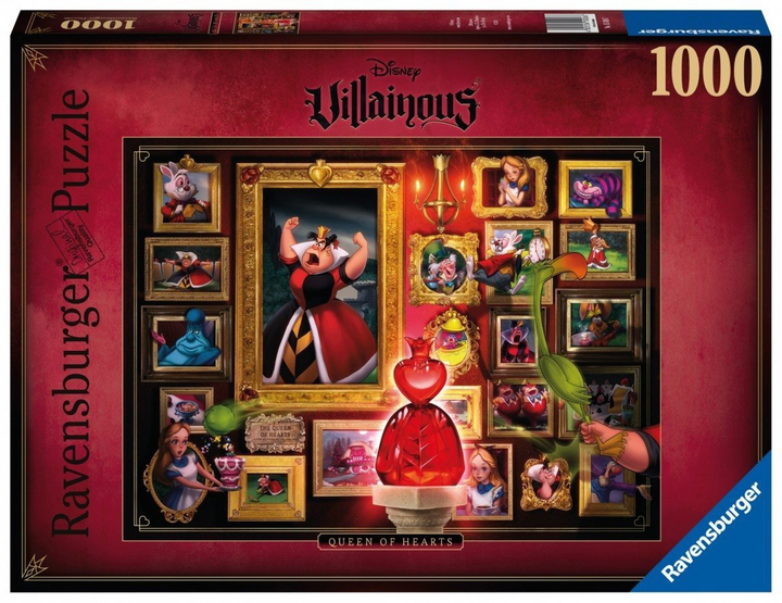 Пазл Ravensburger Villainous Королева Сердець 1000 елементів (4005556150267) - зображення 1