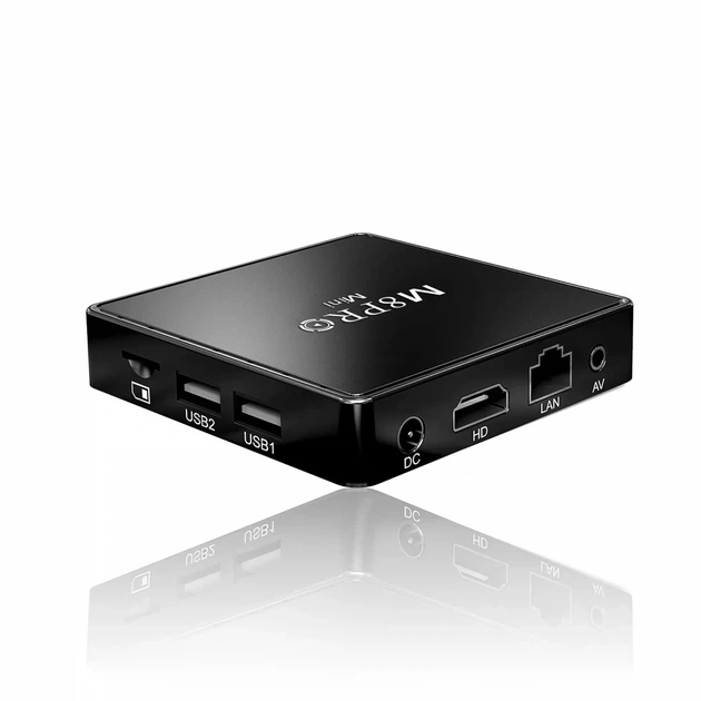 Игровая андроид ТВ приставка с Android TV + 2 джойстика M8PRO Mini ретро консоль PS1, Dendy, Sega для телевизора - изображение 3