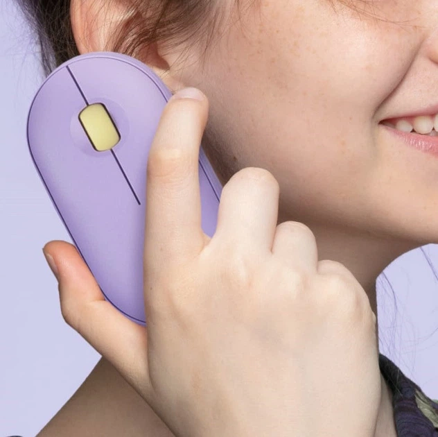 Мышь беспроводная Bluetooth или USB LOGITECH Pebble M350 Фиолетовый - Фото 9 Мышь беспроводная Bluetooth или USB LOGITECH Pebble M350 Фиолетовый - изображение 9