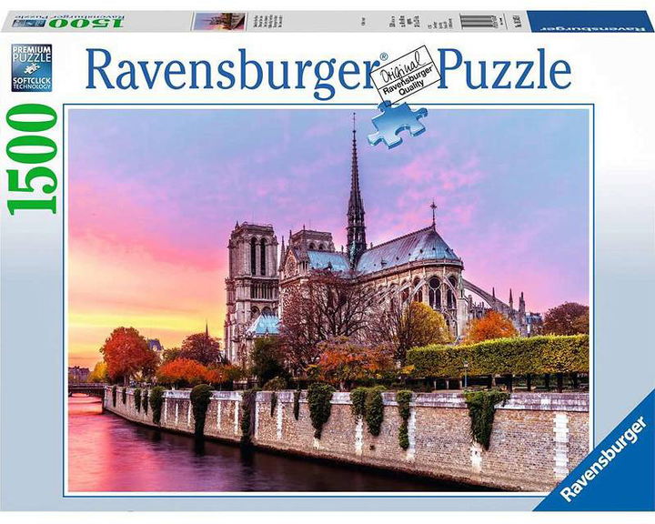 Puzzle Ravensburger Katedra Notre Dame 1500 elementów (4005556163458) - obraz 1