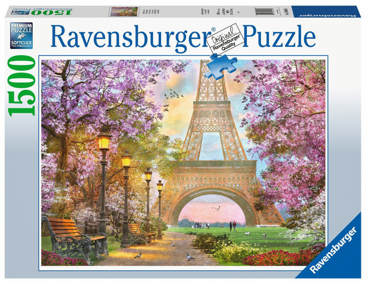 Puzzle Ravensburger Paryski romans 1500 elementów (4005556160006) - obraz 1