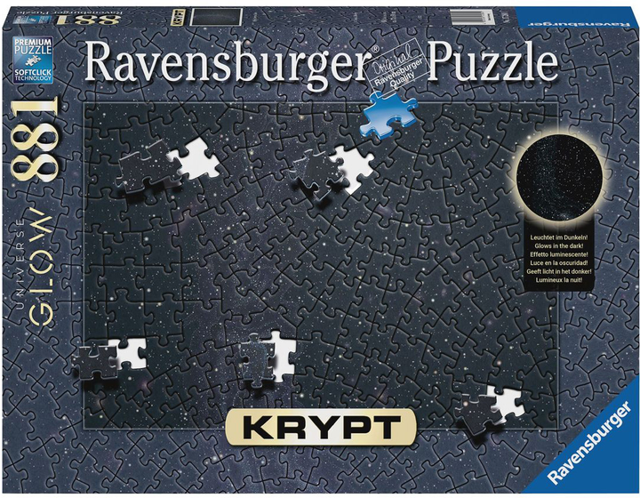 Puzzle Ravensburger Krypt Universe Glow 881 element (4005556172801) - obraz 1