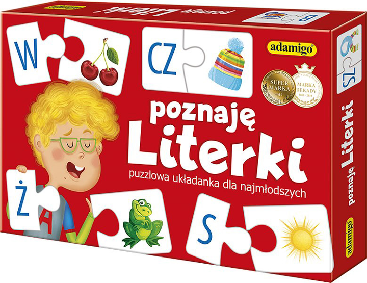 Puzzle Adamigo Poznaję Literki 30 elementów (5902410005581) - obraz 1