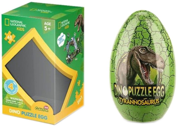 Puzzle Cubic Fun Tyranozaur Rex 63 elementy (6944588210410) - obraz 1