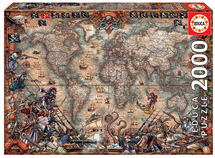 Puzzle Educa Mapa piratów 2000 elementów (8412668180086) - obraz 1