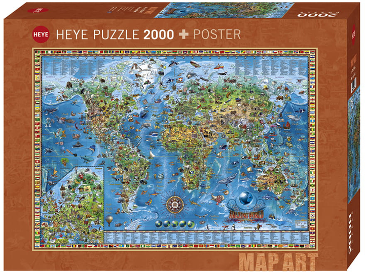 Puzzle Heye Wspaniały Świat 2000 elementów (4001689298463) - obraz 1