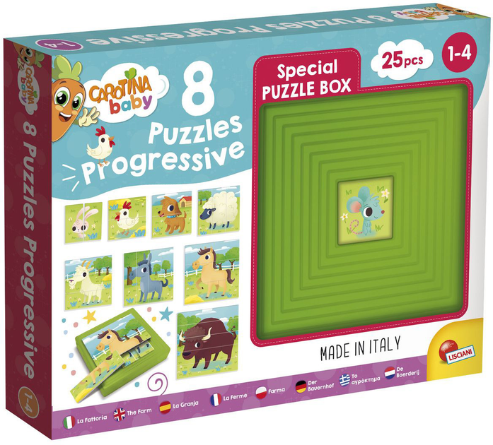 Puzzle Liscianigiochi Carotina Baby Puzzle progresywne 25 elementów (8008324095483) - obraz 1