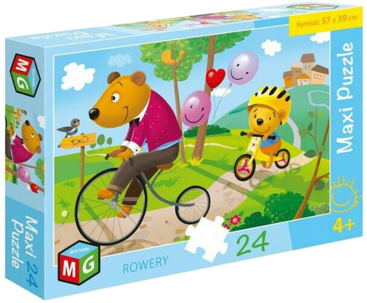 Puzzle Multigra Rowery 24 elementy (5903796605747) - obraz 1