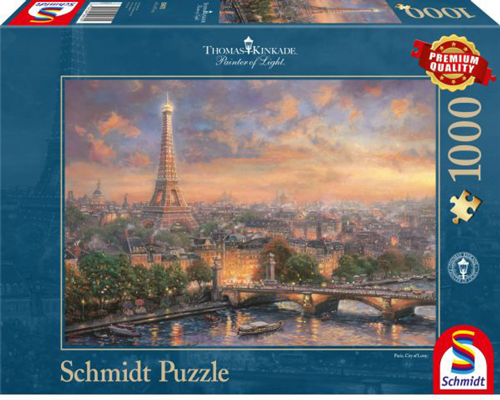Puzzle Schmidt Kinkade: Paris city of love 1000 elementów (4001504594701) - obraz 1