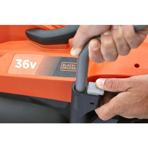 Газонокосилка Black&Decker аккумуляторная 36 В, 2.5 Ач, 32 см, 1 АКБ и ЗУ (BCMW3336L1) - изображение 12