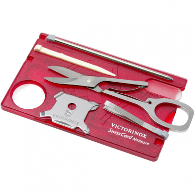 Ніж Victorinox SwissCard NailCare Transparent Red (0.7240.T) - зображення 2