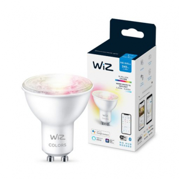 Умная лампочка WiZ GU10 4,7W(50W 400Lm) 2200-6500K RGB Wi-Fi ...