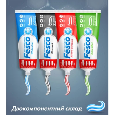 Зубна паста Fesco Active Complex Комплексний догляд 250 мл (4823098414049) - зображення 3