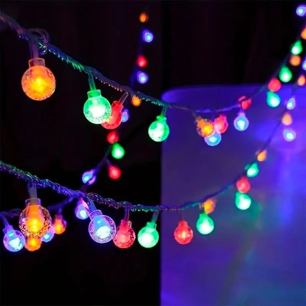 Светодиодная гирлянда Smart 40 LED Outhome крепкие стеклянные шарики, 6м, разноцветный цвет (S4LDMCOTHM) - Фото 5 Светодиодная гирлянда Smart 40 LED Outhome крепкие стеклянные шарики, 6м, разноцветный цвет (S4LDMCOTHM) - изображение 5