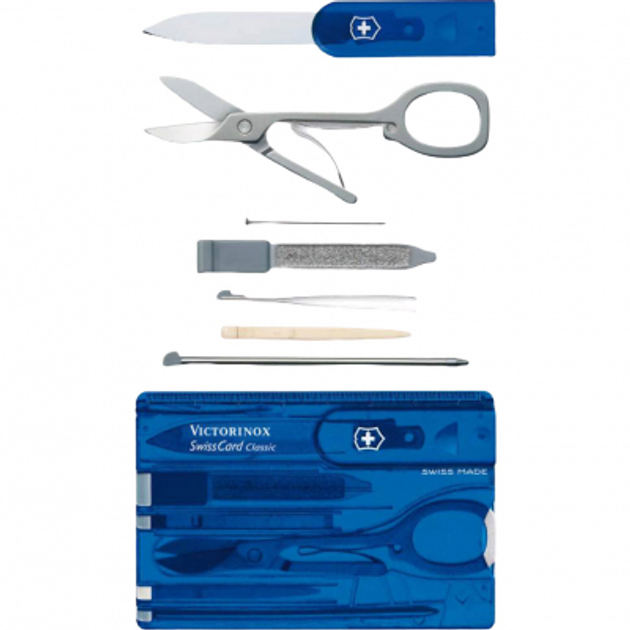 Нож Victorinox SwissCard Transparent Blue (0.7122.T2) - изображение 1