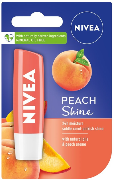 Питательная губная помада Nivea Peach Shine 4.8 г (9005800332383) – в ...