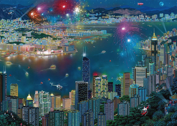 Пазл Schmidt Олександр Чен Феєрверк над Гонконгом 1000 елементів (4001504596507) - зображення 2