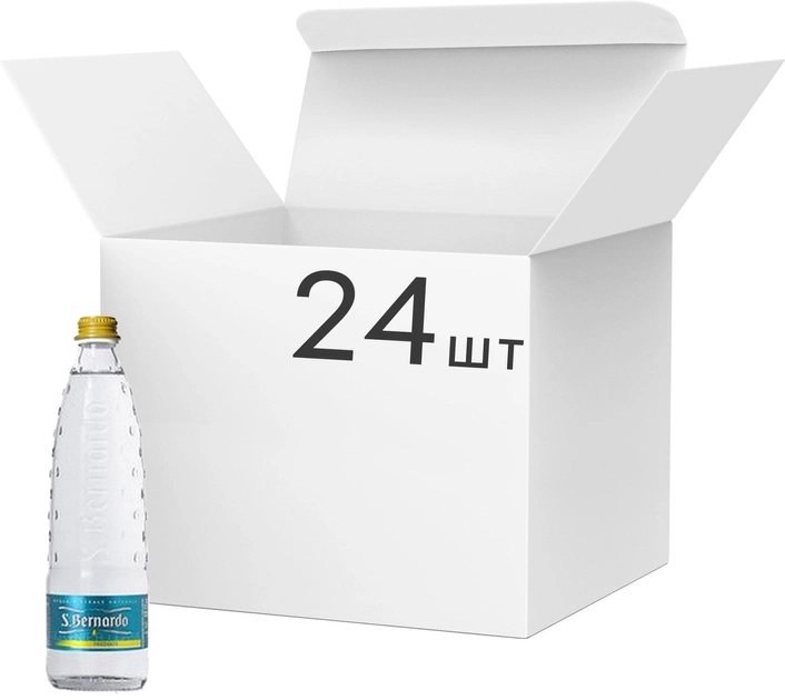 Акція на Упаковка мінеральної газованої води S.Bernardo Sparkling 0.5 л х 24 шт від Rozetka