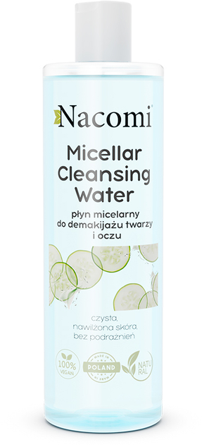 Płyn micelarny Nacomi Micellar Cleansing Water do demakijażu twarzy i oczu łagodzący 400 ml (5902539714005) - obraz 1