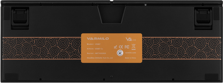 Клавіатура дротова Varmilo VEM87 Beijing Opera 87Key EC V2 Iris USB Black (A33A028C3A3A17A025) - зображення 7