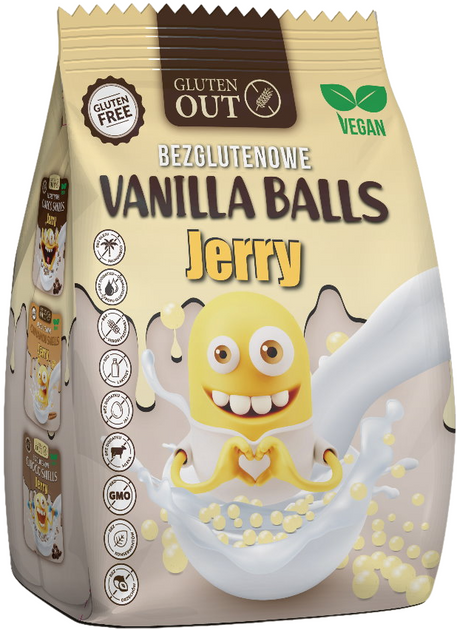 Сухий сніданок EkoWital Jerry Vanilla Balls з ваніллю 375 г (5904954645421) - зображення 1