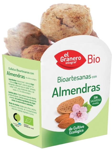 Печиво El Granero Органічне з натуральним мигдалем 250 г (8422584030501) - зображення 1
