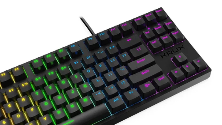 Ігрова клавіатура дротова Krux Atax RGB Outemu Red (KRX0043) - зображення 4