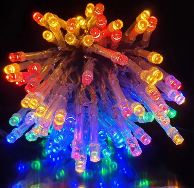 Яркая светодиодная гирлянда НА БАТАРЕЙКАХ 100LED DL 10м разноцветная 7G-F-7791 - Фото 2 Яркая светодиодная гирлянда НА БАТАРЕЙКАХ 100LED DL 10м разноцветная 7G-F-7791 - изображение 2